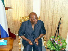 President Kabbah addressing the MPs