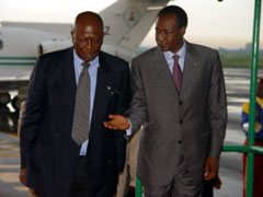 President Kabbah with President Blaise Campaore