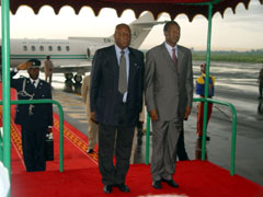 President Kabbah with President Blaise Campaore
