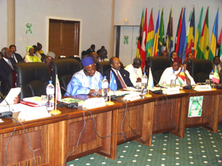 President Kabbah with other Heads of State at the AU summit