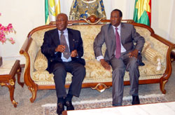 President Kabbah with President Blaise Campaore