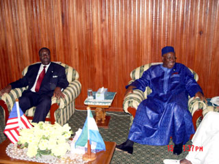 President Kabbah with Chairman Charles Gyude Bryant