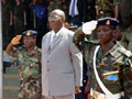 President Kabbah taking the salute