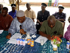 President Kabbah making a statement