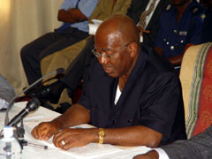 President Kabbah delivering his closing speech
