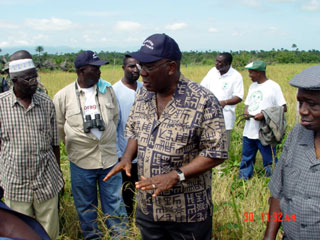President Kabbah making a point