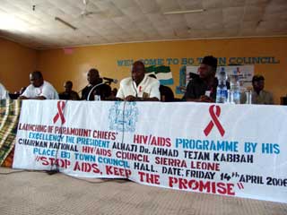 President Kabbah making a statement