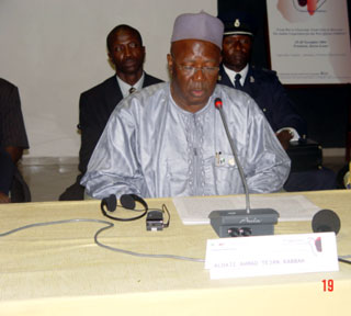 President Kabbah making his speech