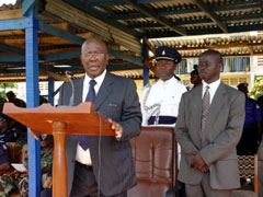 President Kabbah making his speech