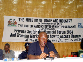President Kabbah making a statemant