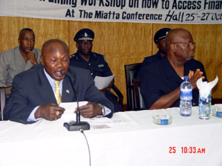 Governor of the Bank of Sierra Leone, Dr. James Rogers with President Kabbah