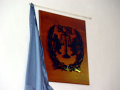 Plaque of the Special Court of Sierra Leone