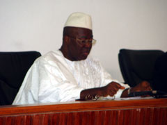 President making his address