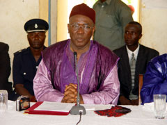 The President addressing the people of Kambia