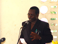 Agriculture Minister, Dr. Sama Monde making a statement on Food Security