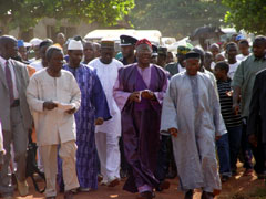 President Kabbah and his entourage 