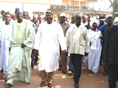 President Kabbah after his crowing as Honorary Paramount Chief