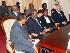 Attorney General and Minister of Justice,Mr. Eke Halloway with the new judges