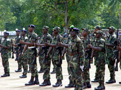 Passing-out recruits and cadets