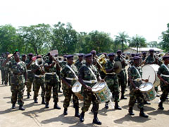 Military band in action