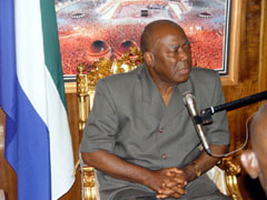 President Kabbah making his address