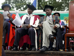 Minister of Education, Science and Technology Dr. Alpha Wurie and others at the ceremony